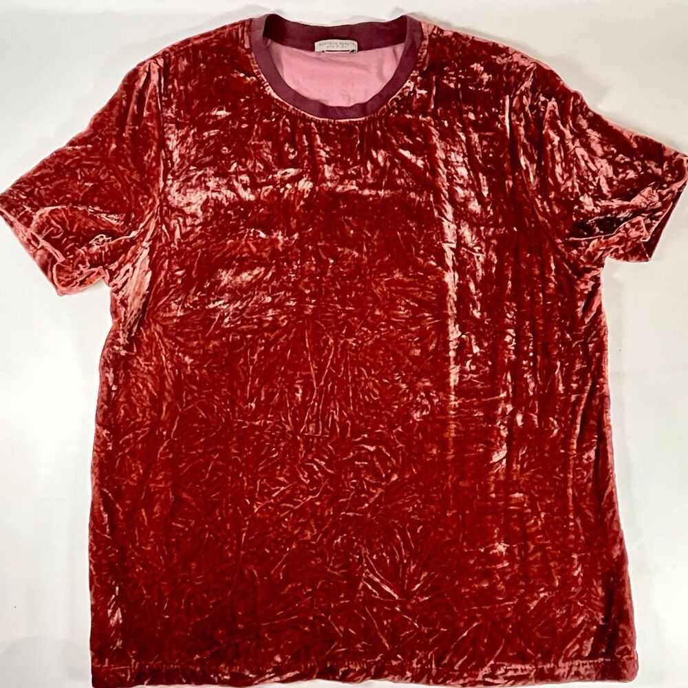 Bottega Veneta 535874 VER00 Burgundy Silk Blend Crushed Velvet Top Size 40
